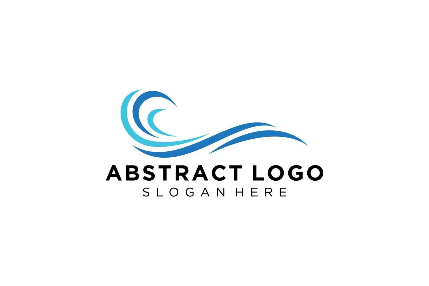 Abstract water wave splash logo symbol and icon design. vector