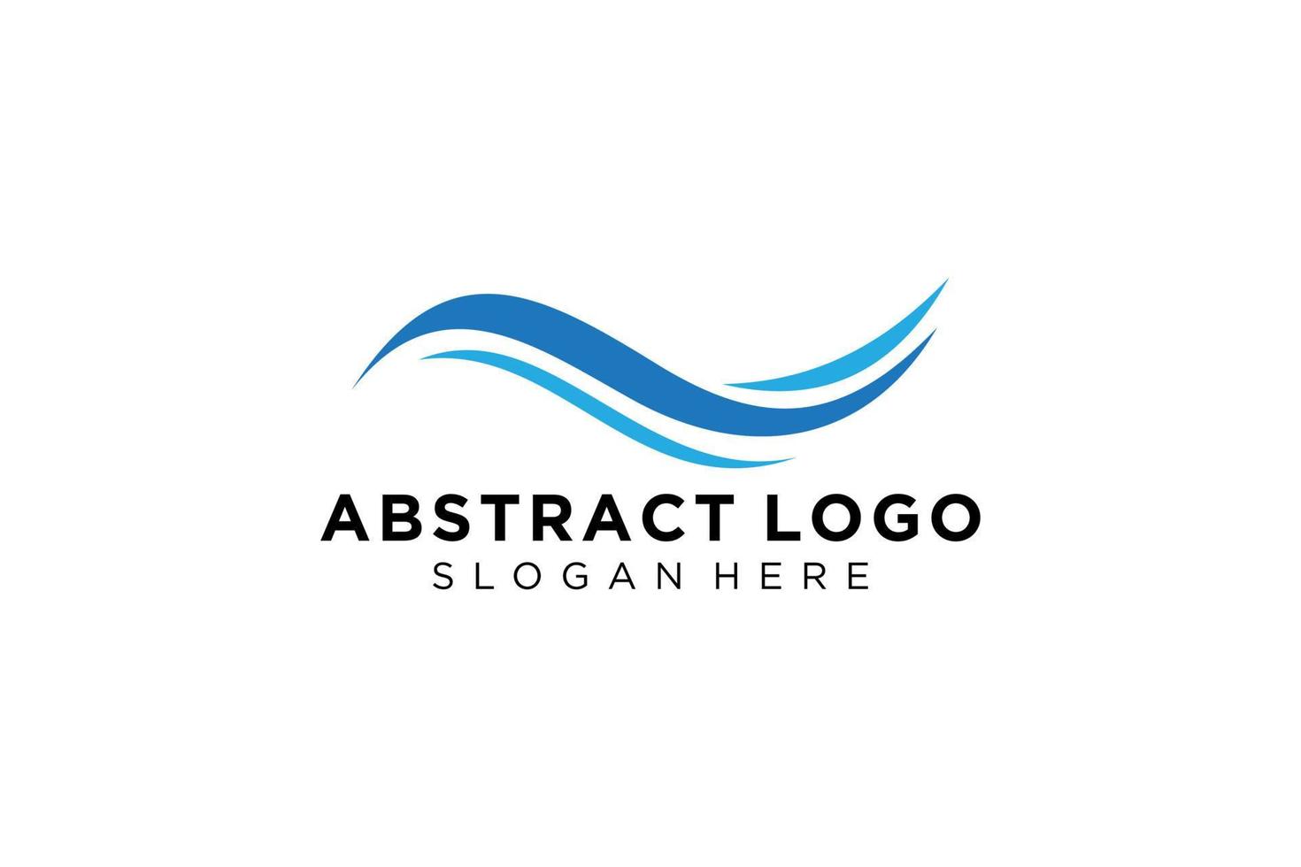 diseño de icono y símbolo de logotipo de salpicadura de onda de agua abstracta. vector