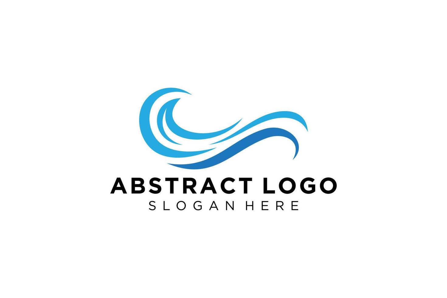 Abstract water wave splash logo symbol and icon design. vector