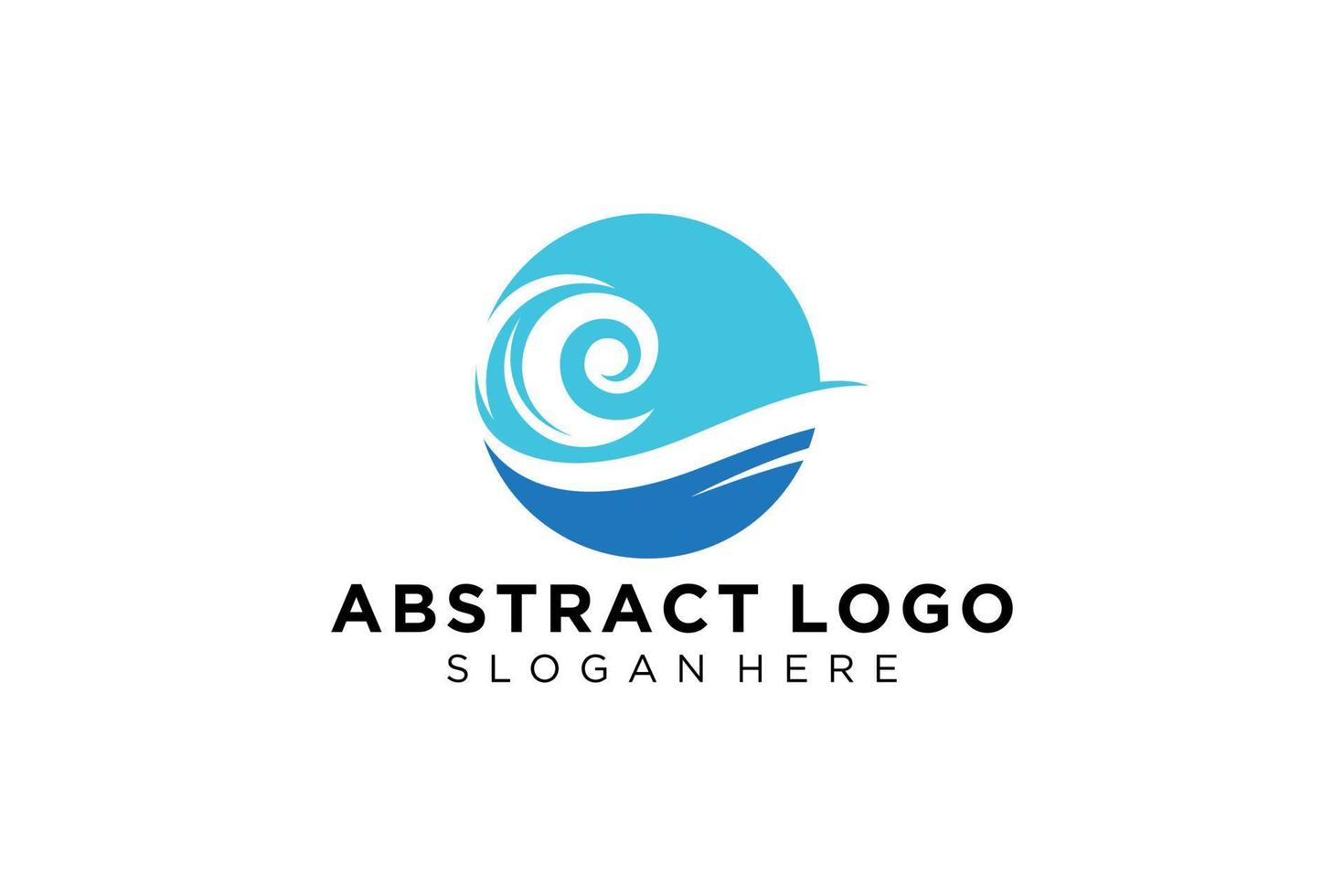 Abstract water wave splash logo symbol and icon design. vector