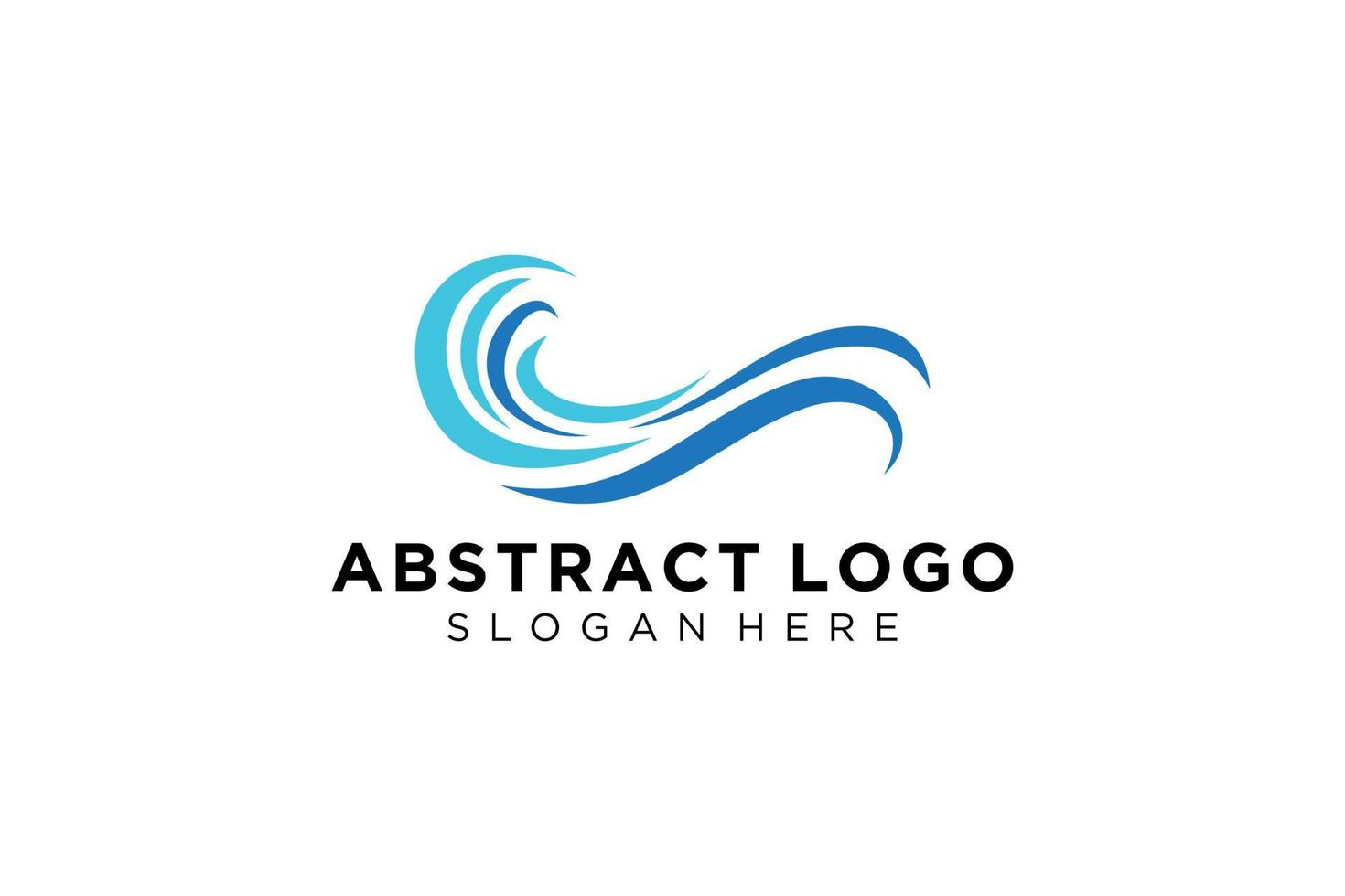 Abstract water wave splash logo symbol and icon design. vector