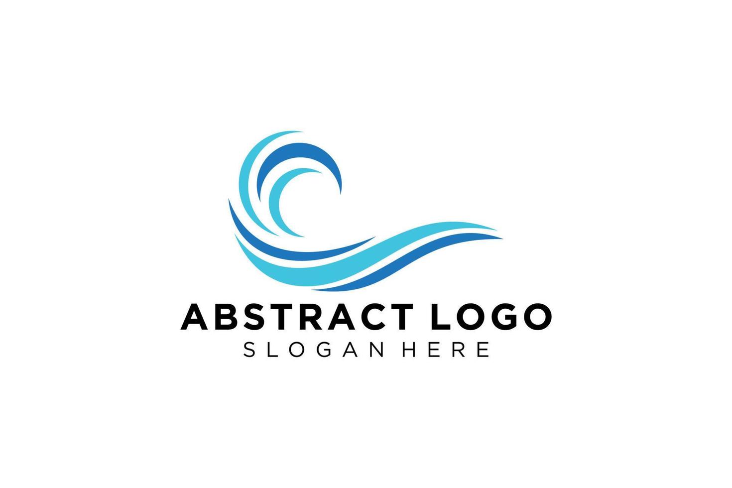 Abstract water wave splash logo symbol and icon design. vector