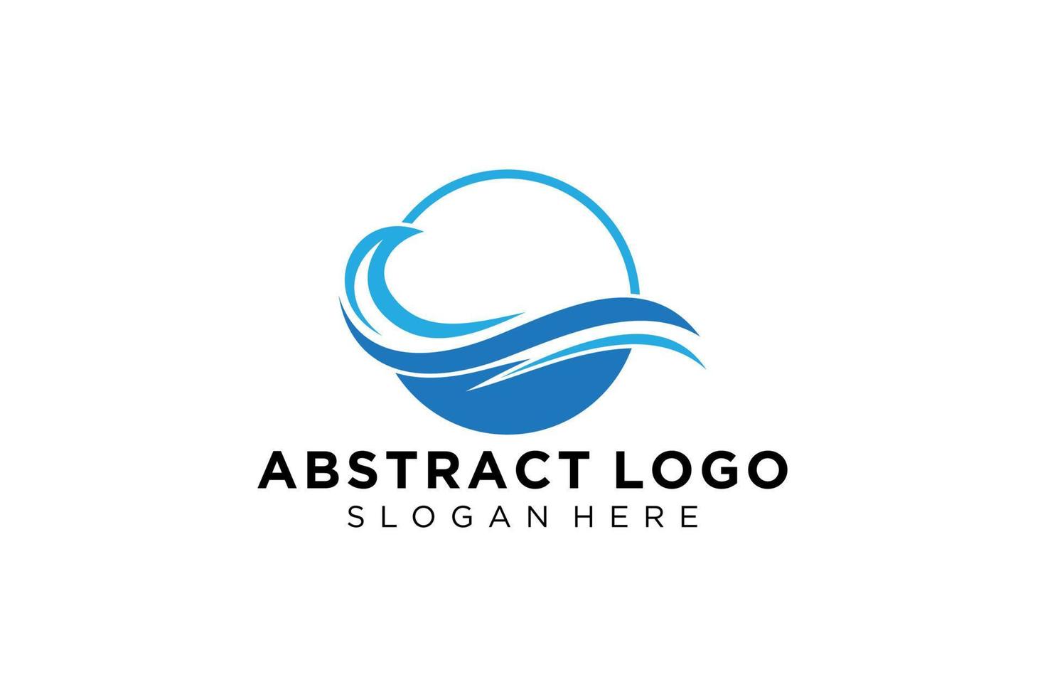 Abstract water wave splash logo symbol and icon design. vector