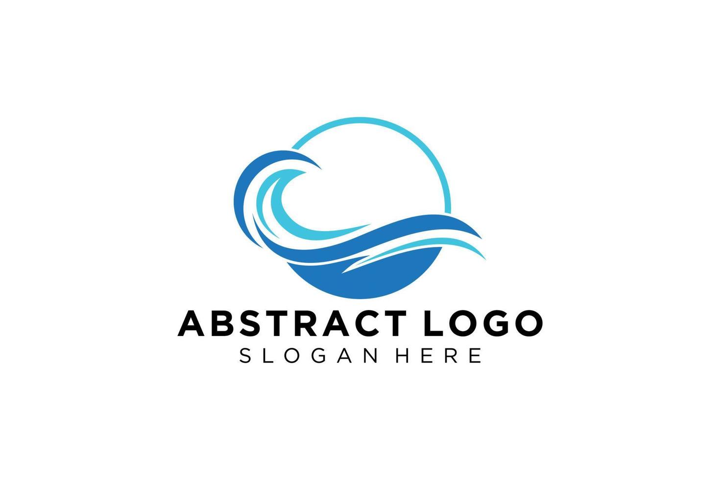 Abstract water wave splash logo symbol and icon design. vector