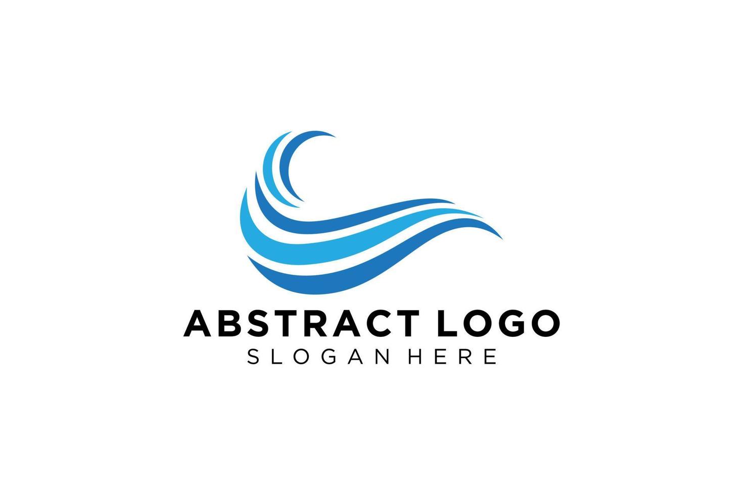 Abstract water wave splash logo symbol and icon design. vector