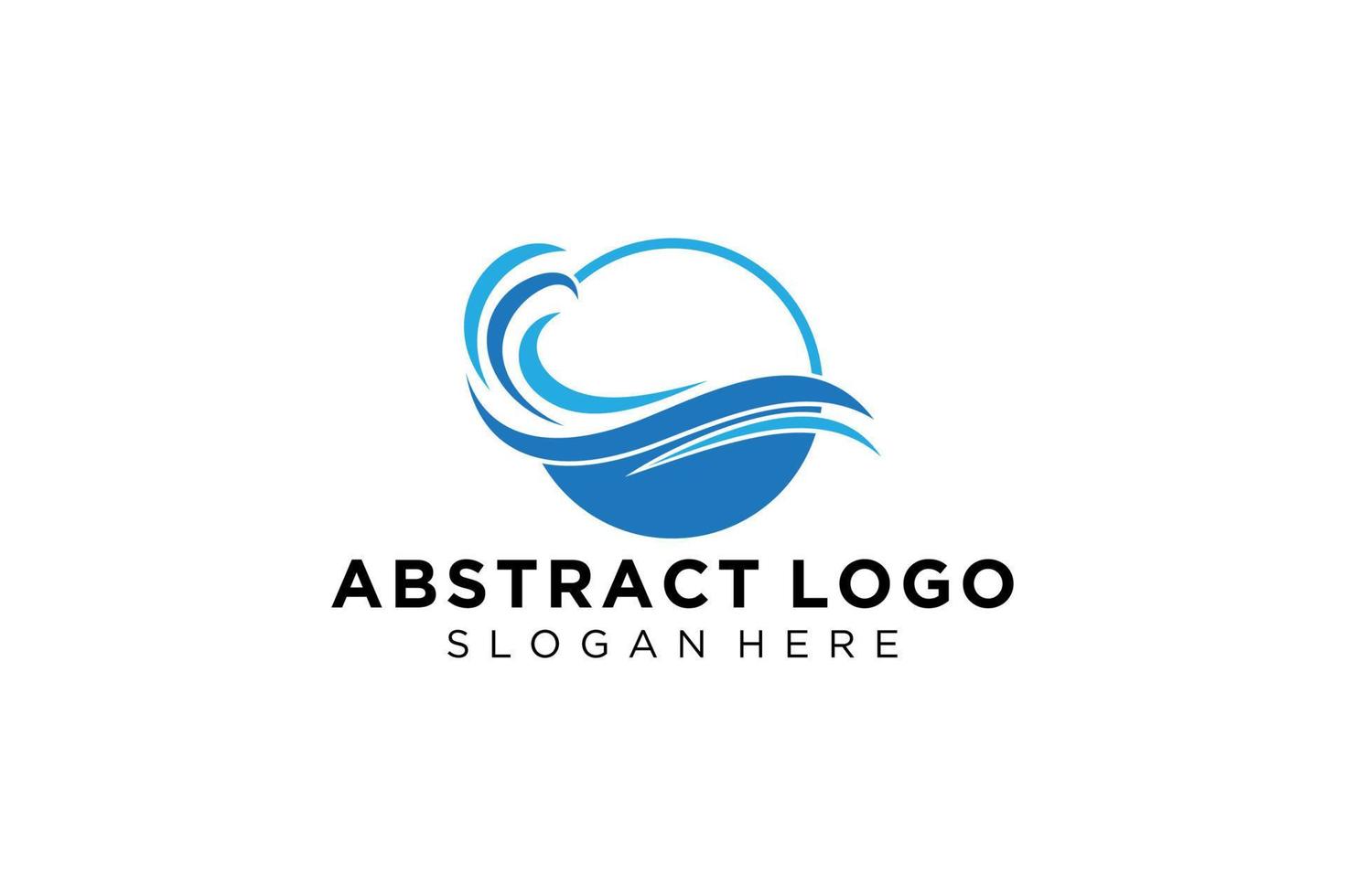 Abstract water wave splash logo symbol and icon design. vector