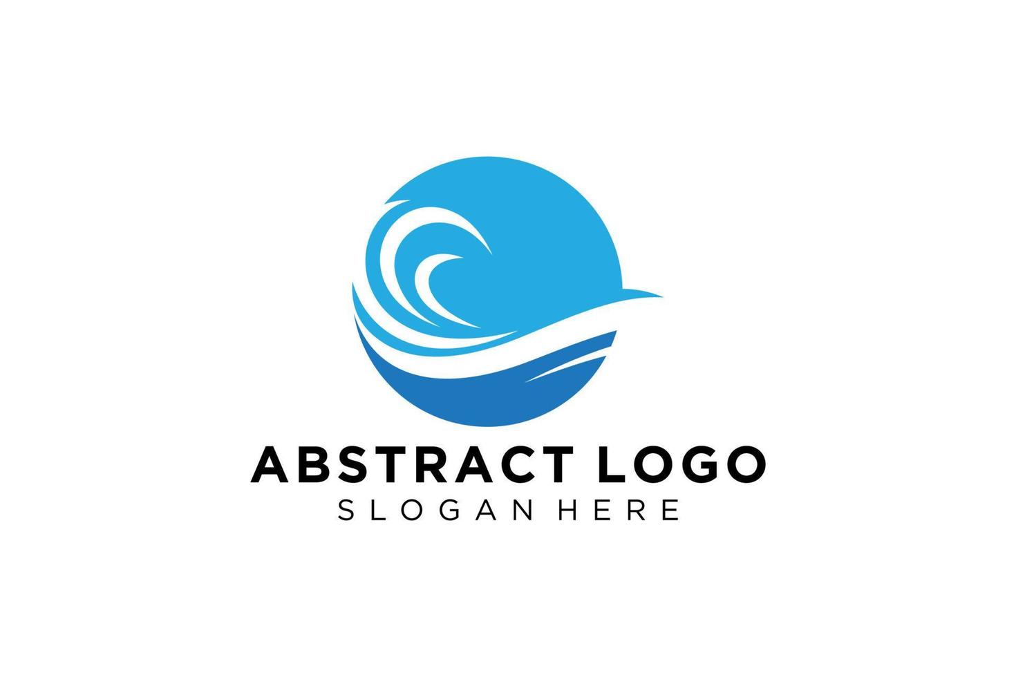 diseño de icono y símbolo de logotipo de salpicadura de onda de agua abstracta. vector