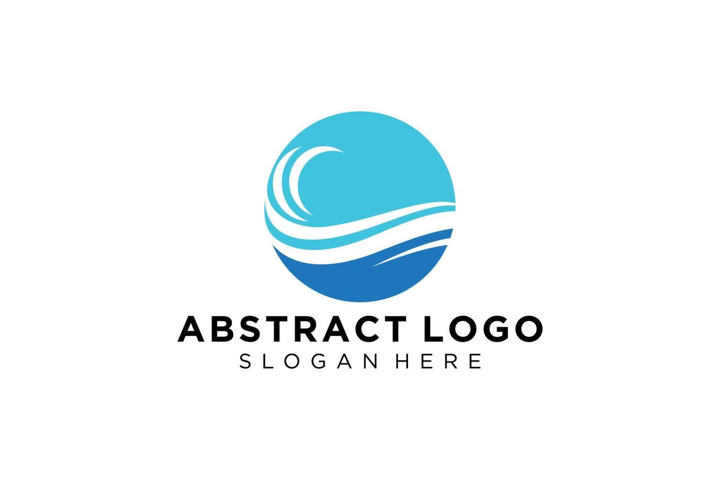 Abstract water wave splash logo symbol and icon design. vector