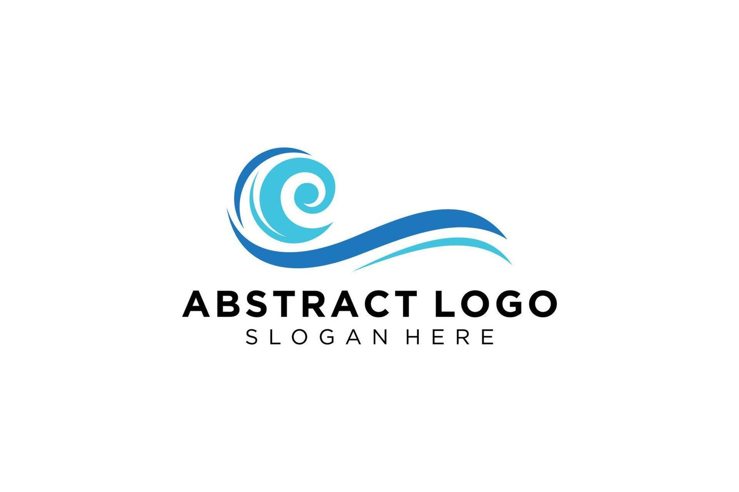 Abstract water wave splash logo symbol and icon design. vector