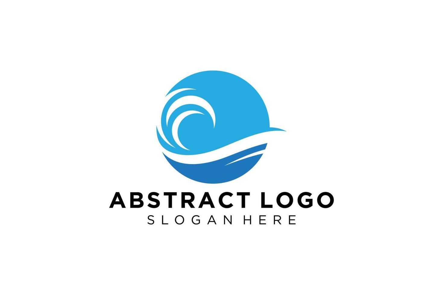 Abstract water wave splash logo symbol and icon design. vector