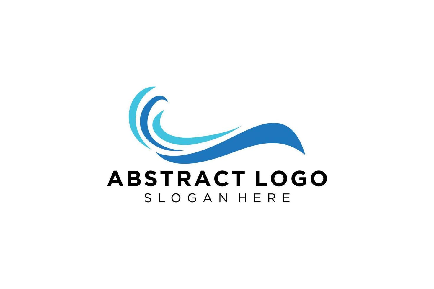 diseño de icono y símbolo de logotipo de salpicadura de onda de agua abstracta. vector