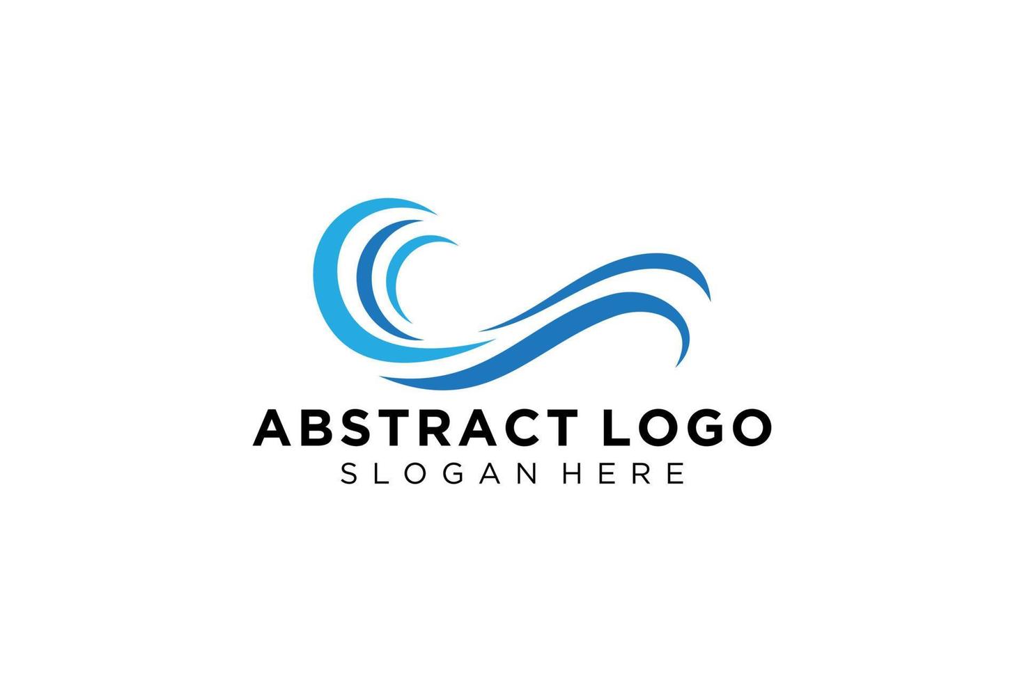 Abstract water wave splash logo symbol and icon design. vector