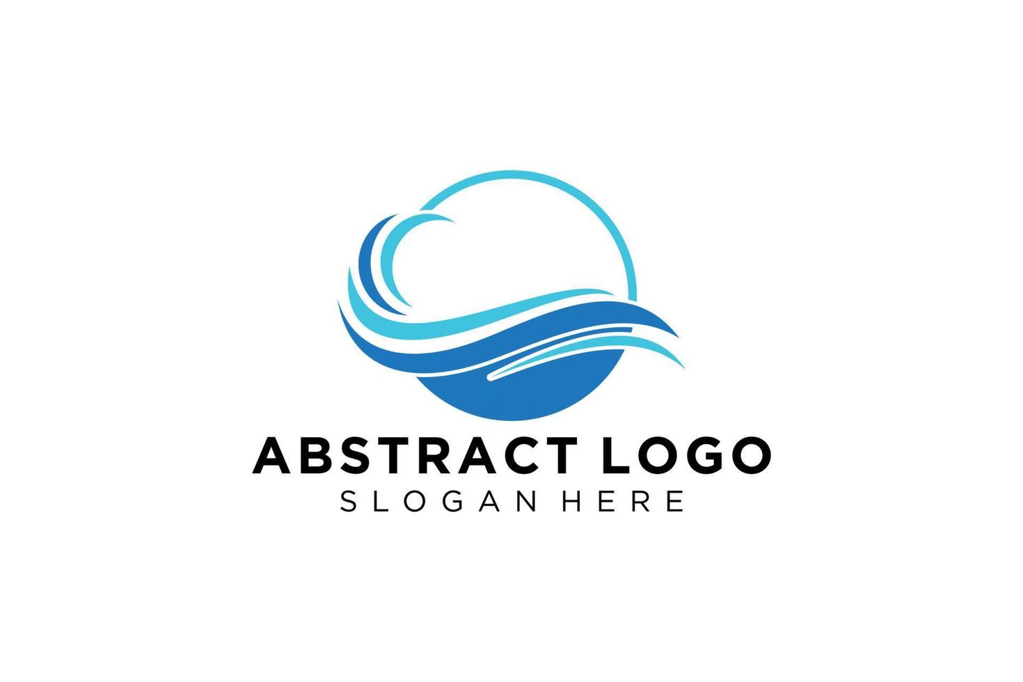 Abstract water wave splash logo symbol and icon design. vector