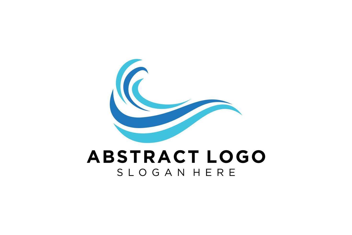 diseño de icono y símbolo de logotipo de salpicadura de onda de agua abstracta. vector