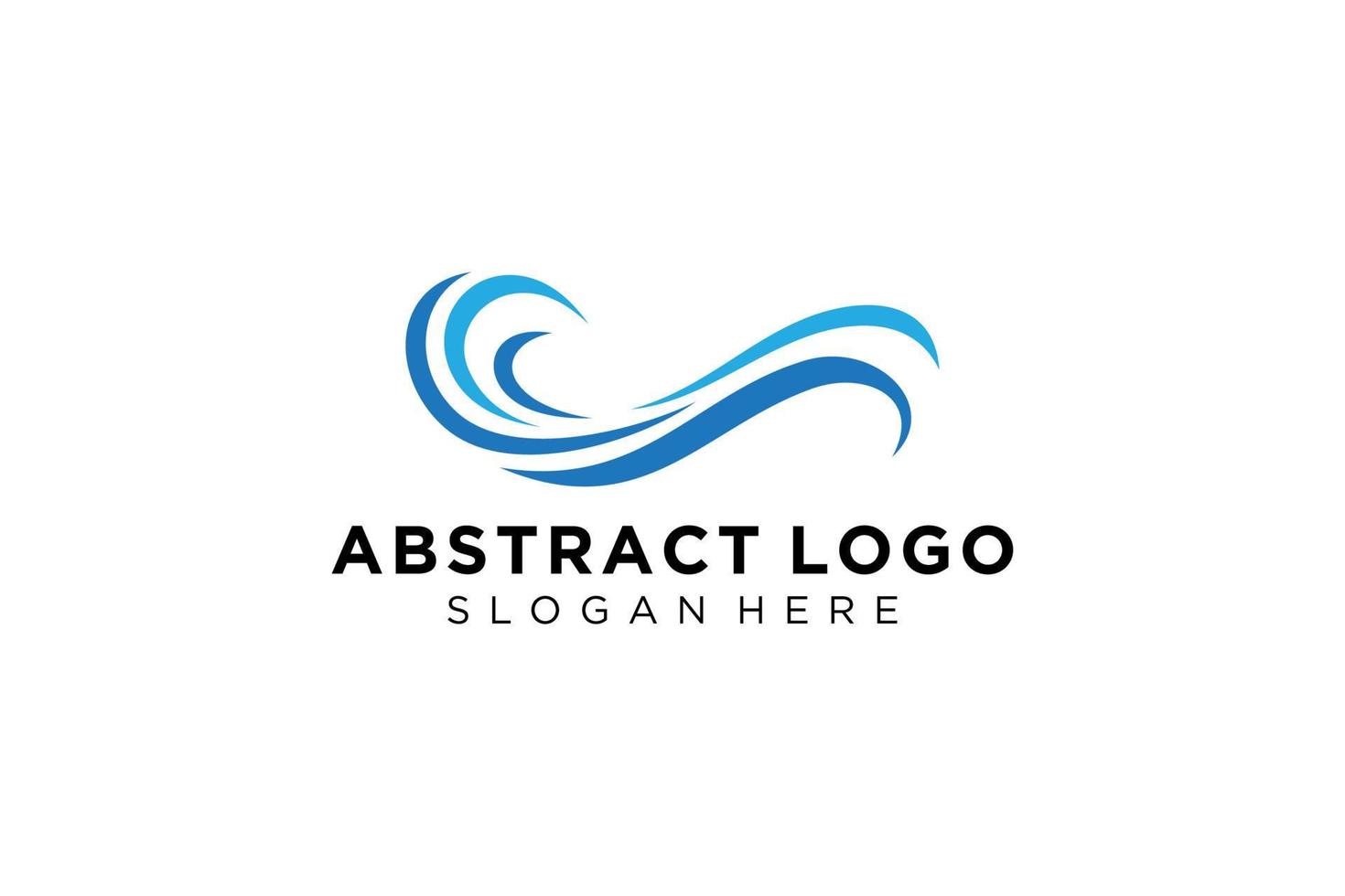 diseño de icono y símbolo de logotipo de salpicadura de onda de agua abstracta. vector