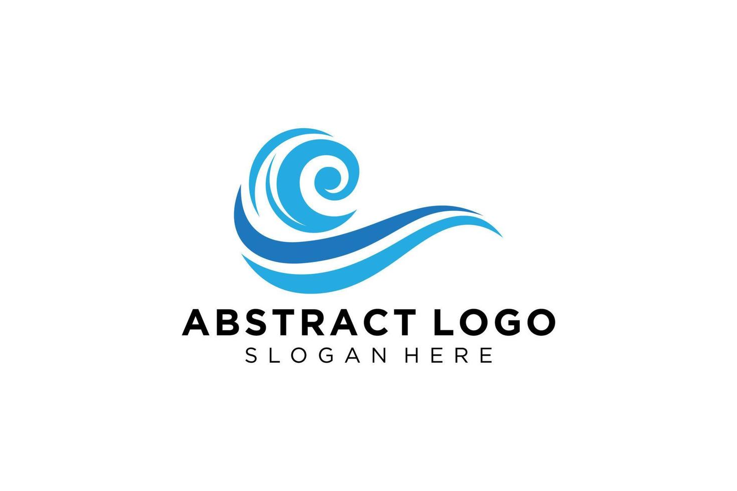 diseño de icono y símbolo de logotipo de salpicadura de onda de agua abstracta. vector