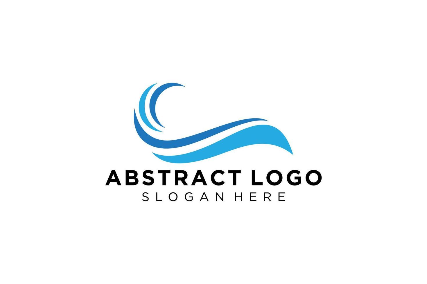 Abstract water wave splash logo symbol and icon design. vector