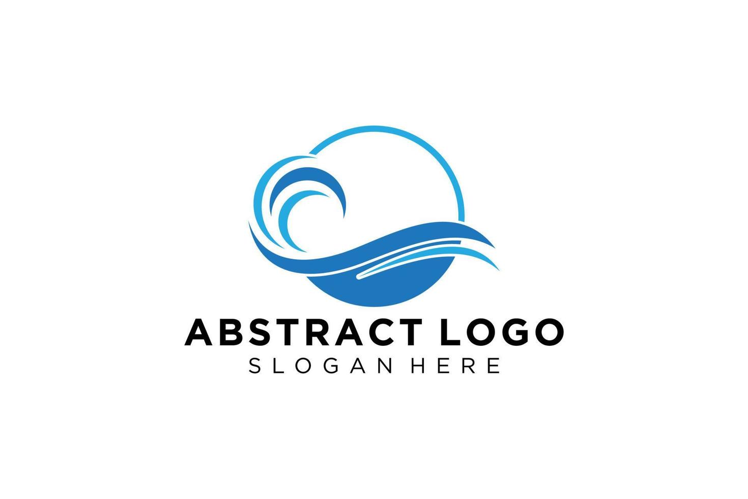 Abstract water wave splash logo symbol and icon design. vector