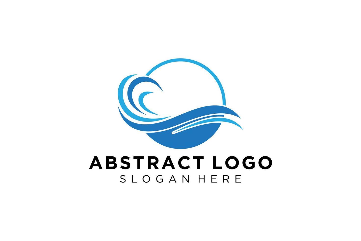 diseño de icono y símbolo de logotipo de salpicadura de onda de agua abstracta. vector