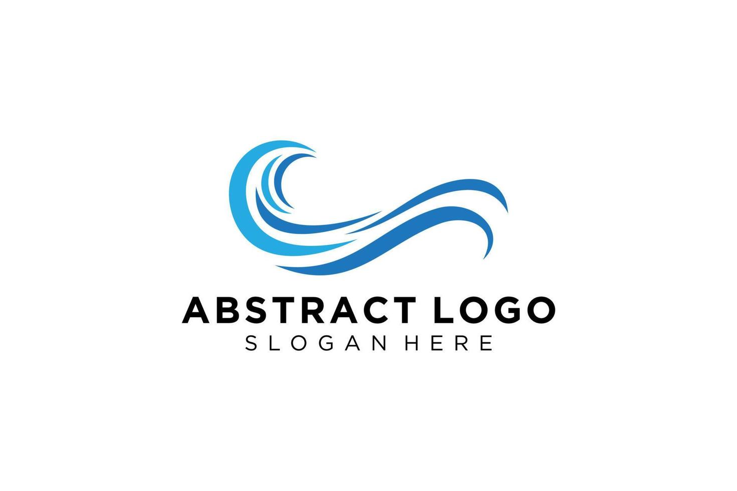 Abstract water wave splash logo symbol and icon design. vector