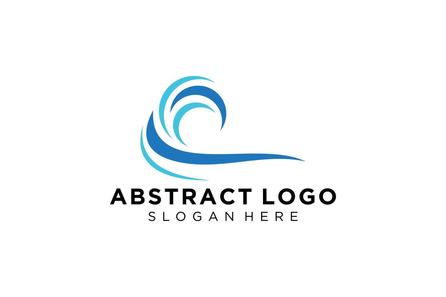 Abstract water wave splash logo symbol and icon design. vector