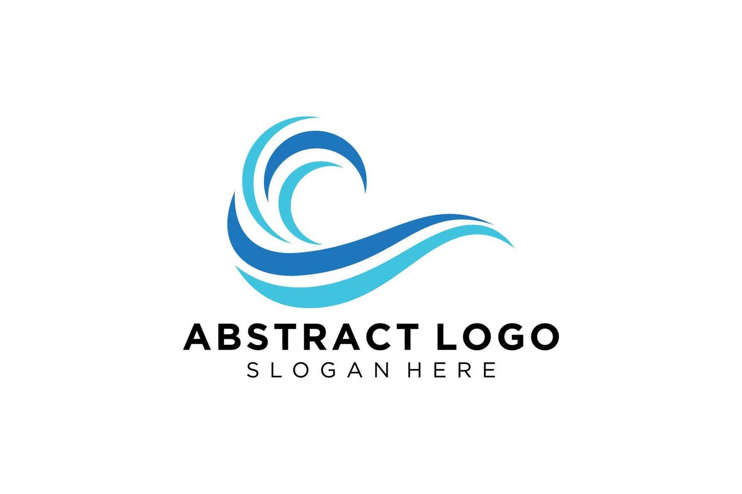 Abstract water wave splash logo symbol and icon design. vector