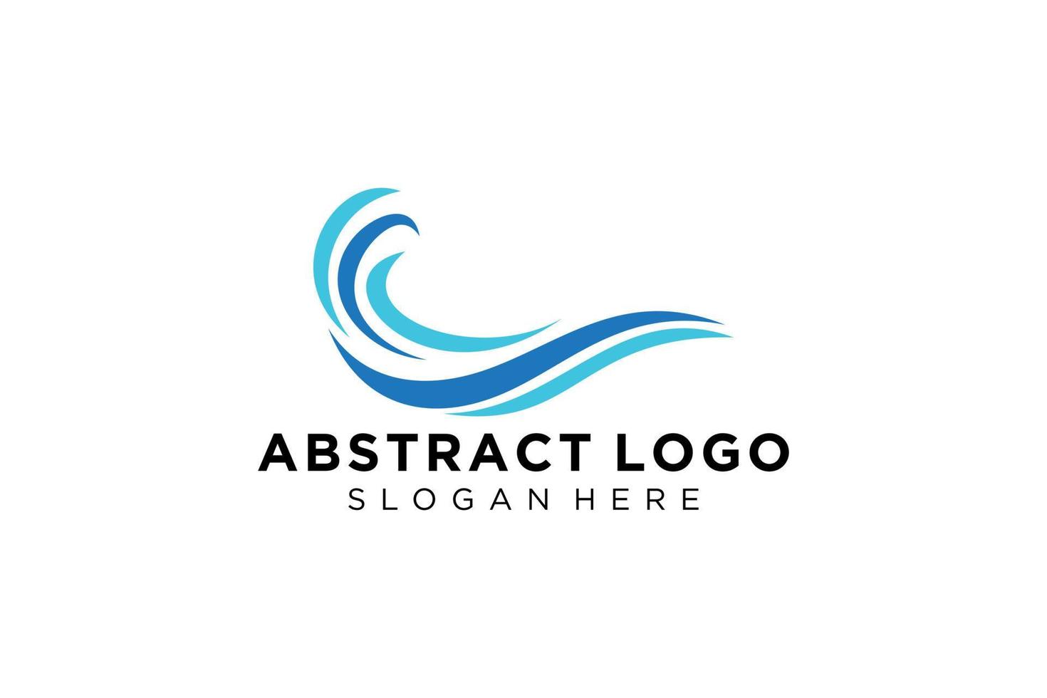 diseño de icono y símbolo de logotipo de salpicadura de onda de agua abstracta. vector