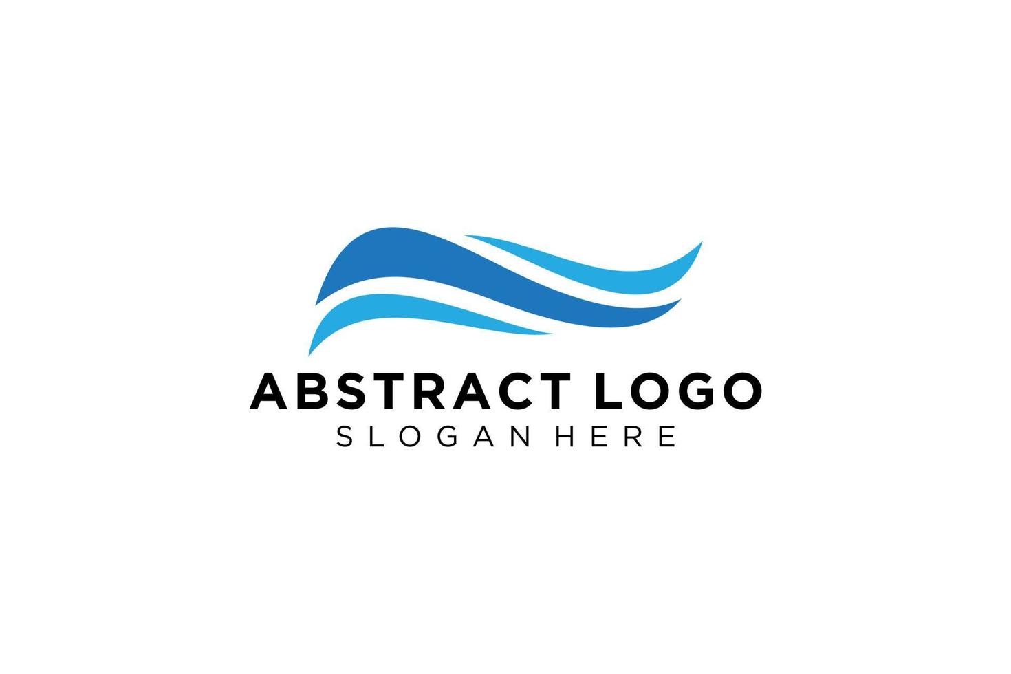 Abstract water wave splash logo symbol and icon design. vector