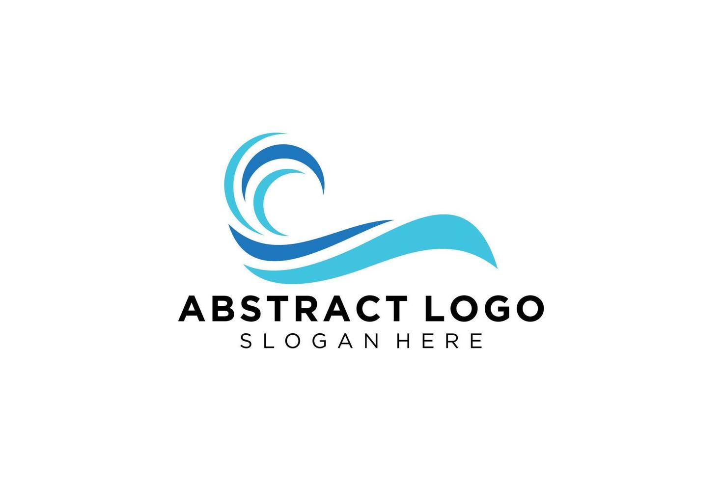 Abstract water wave splash logo symbol and icon design. vector