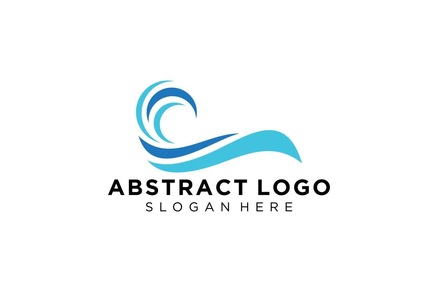 diseño de icono y símbolo de logotipo de salpicadura de onda de agua abstracta. vector