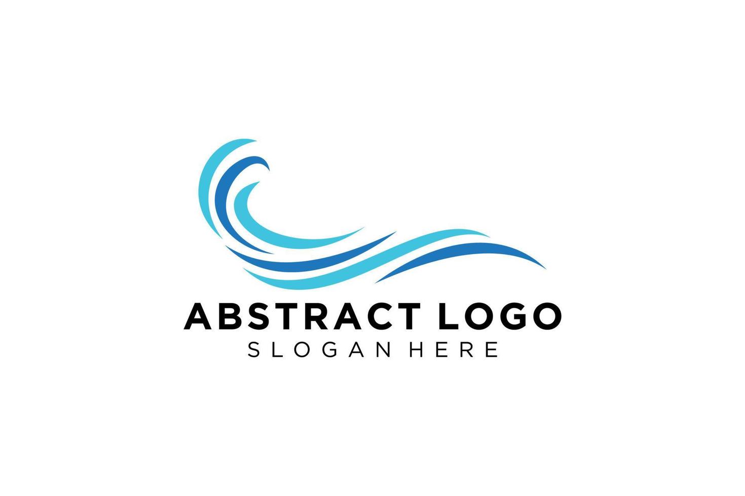 diseño de icono y símbolo de logotipo de salpicadura de onda de agua abstracta. vector