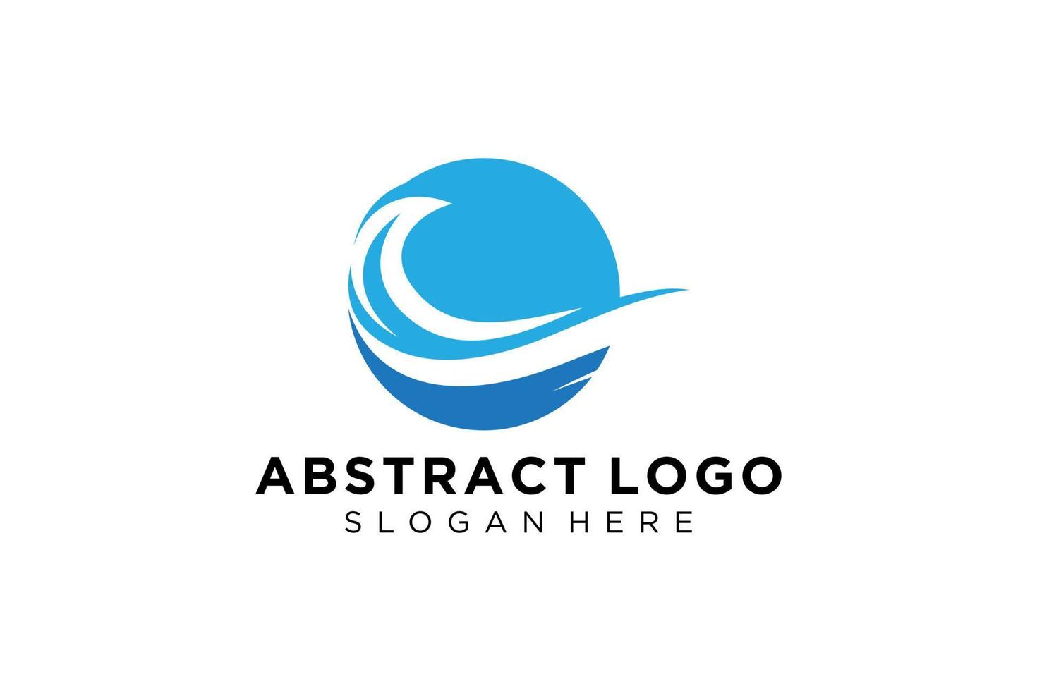 Abstract water wave splash logo symbol and icon design. vector