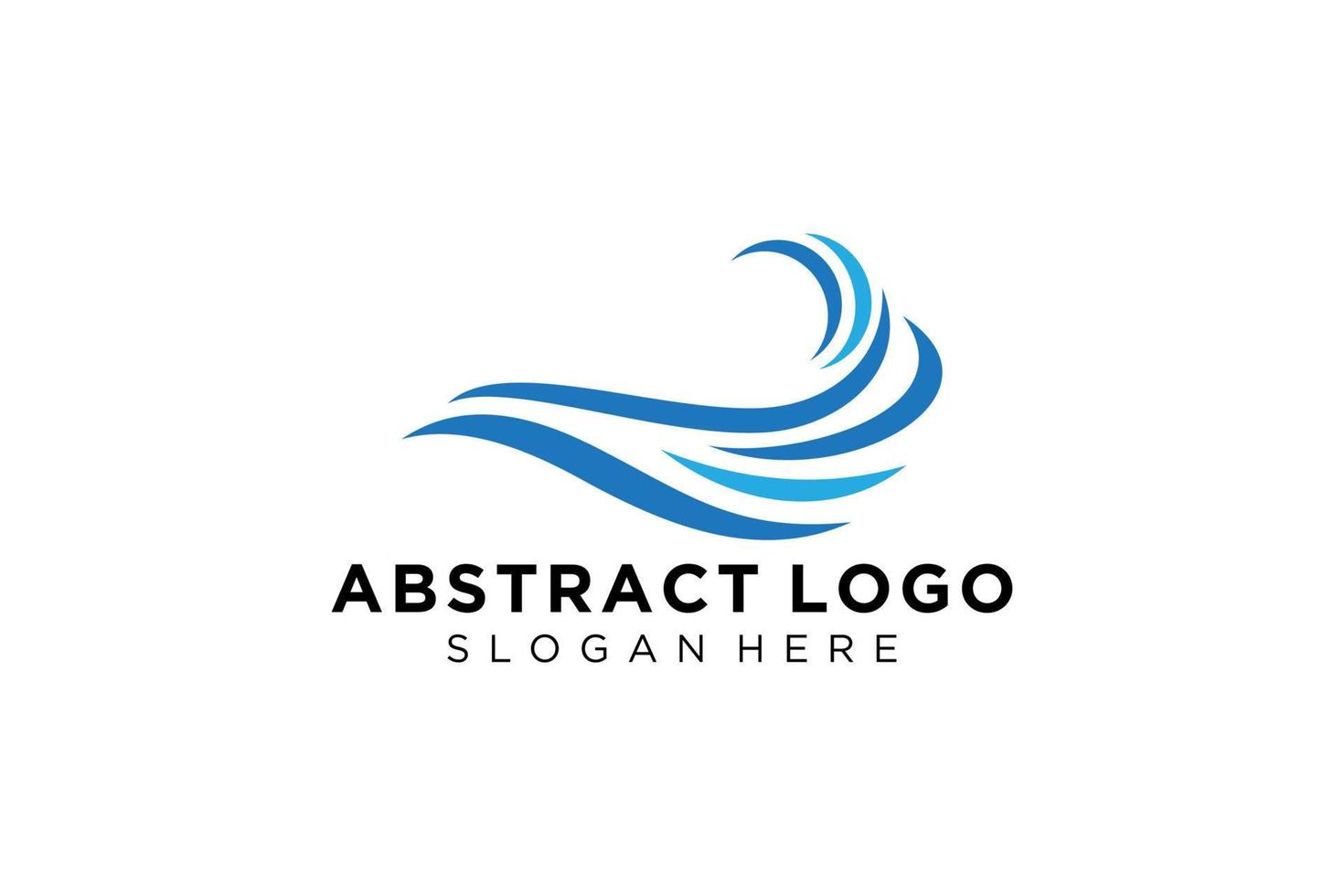 diseño de icono y símbolo de logotipo de salpicadura de onda de agua abstracta. vector