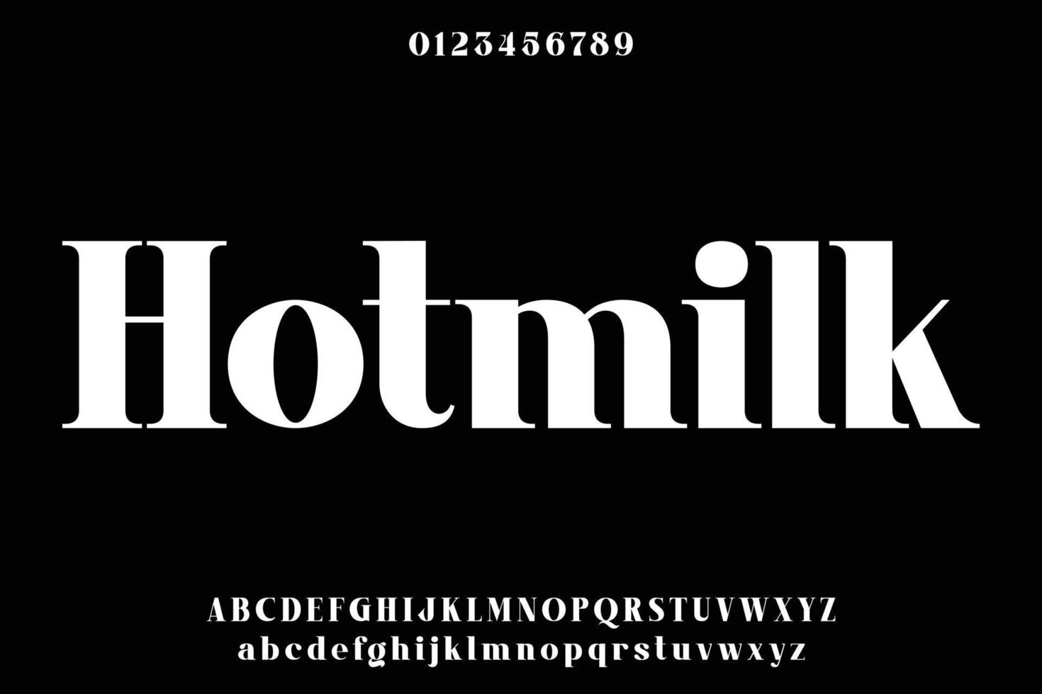 Elegant bold serif display font vector