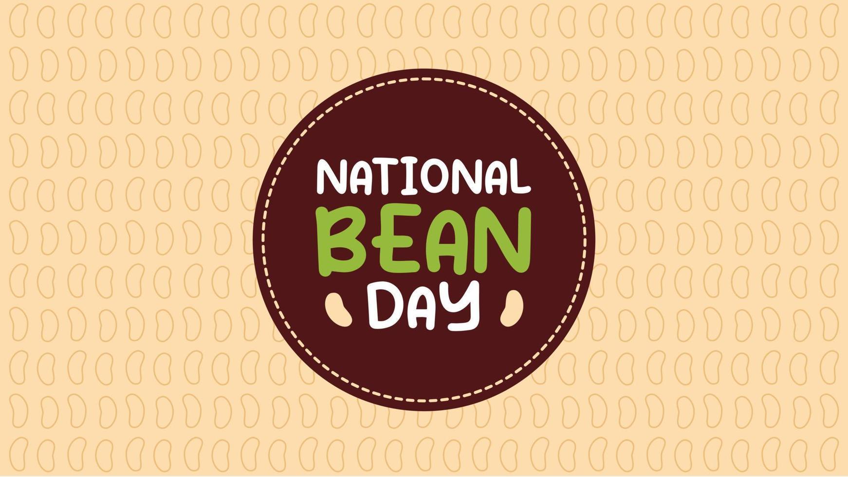 National bean day vector flat style. Suitable for poster, cover, web