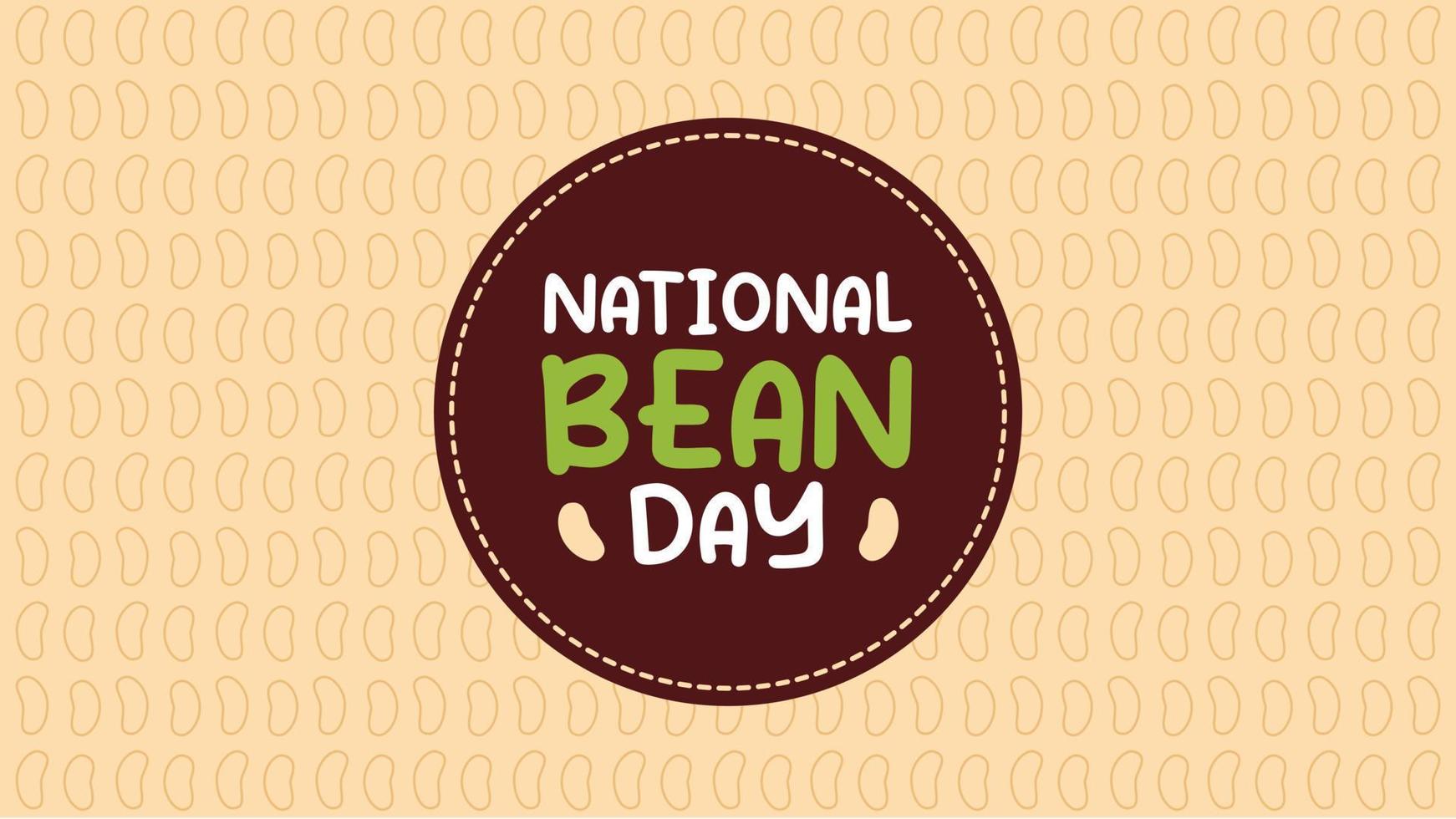 National bean day vector flat style. Suitable for poster, cover, web, social media banner.