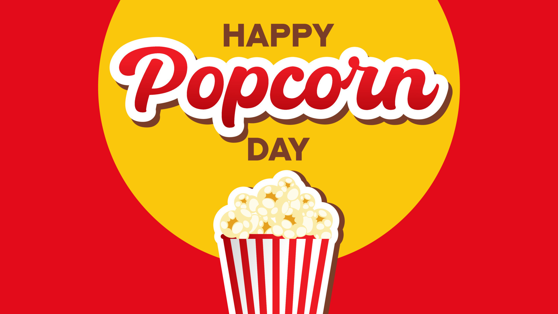 Happy national popcorn day vector flat style. Suitable for poster