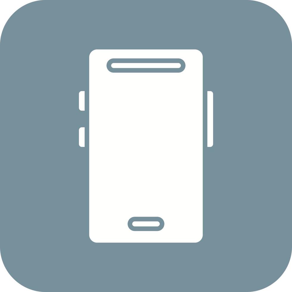 Smartphone Glyph Round Corner Background Icon vector