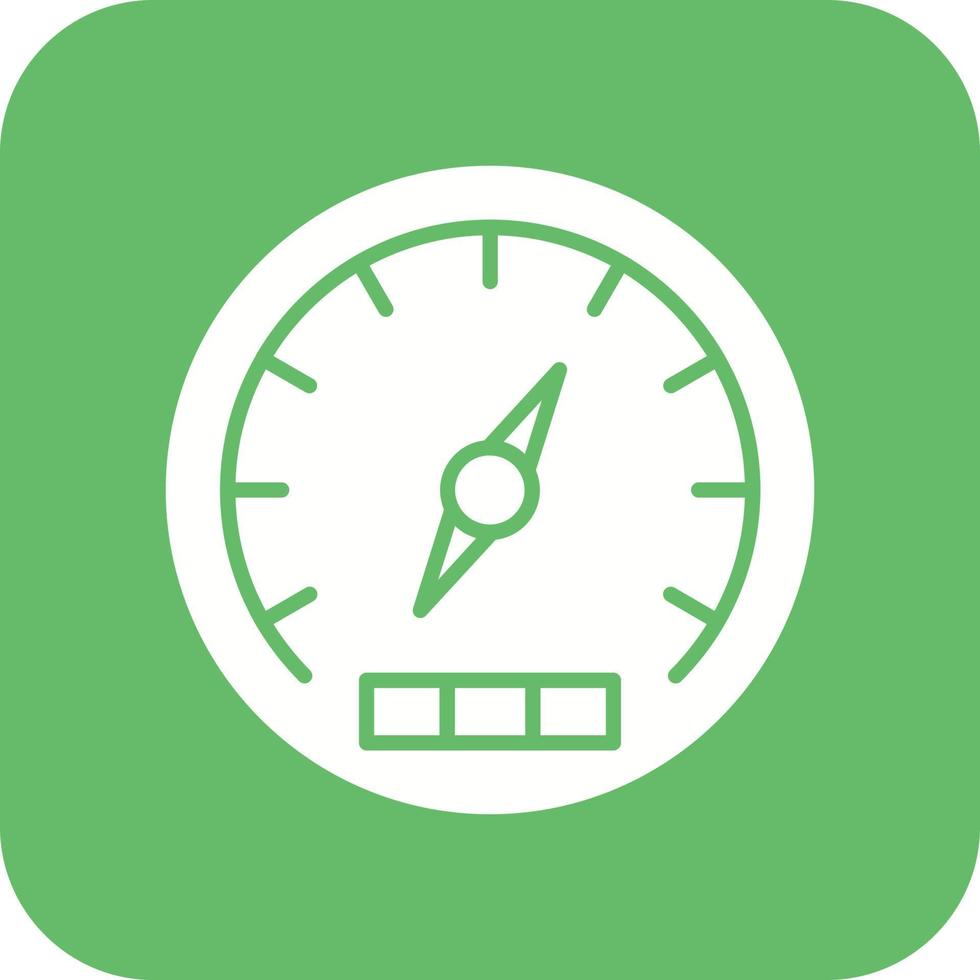 Barometer Glyph Round Corner Background Icon vector