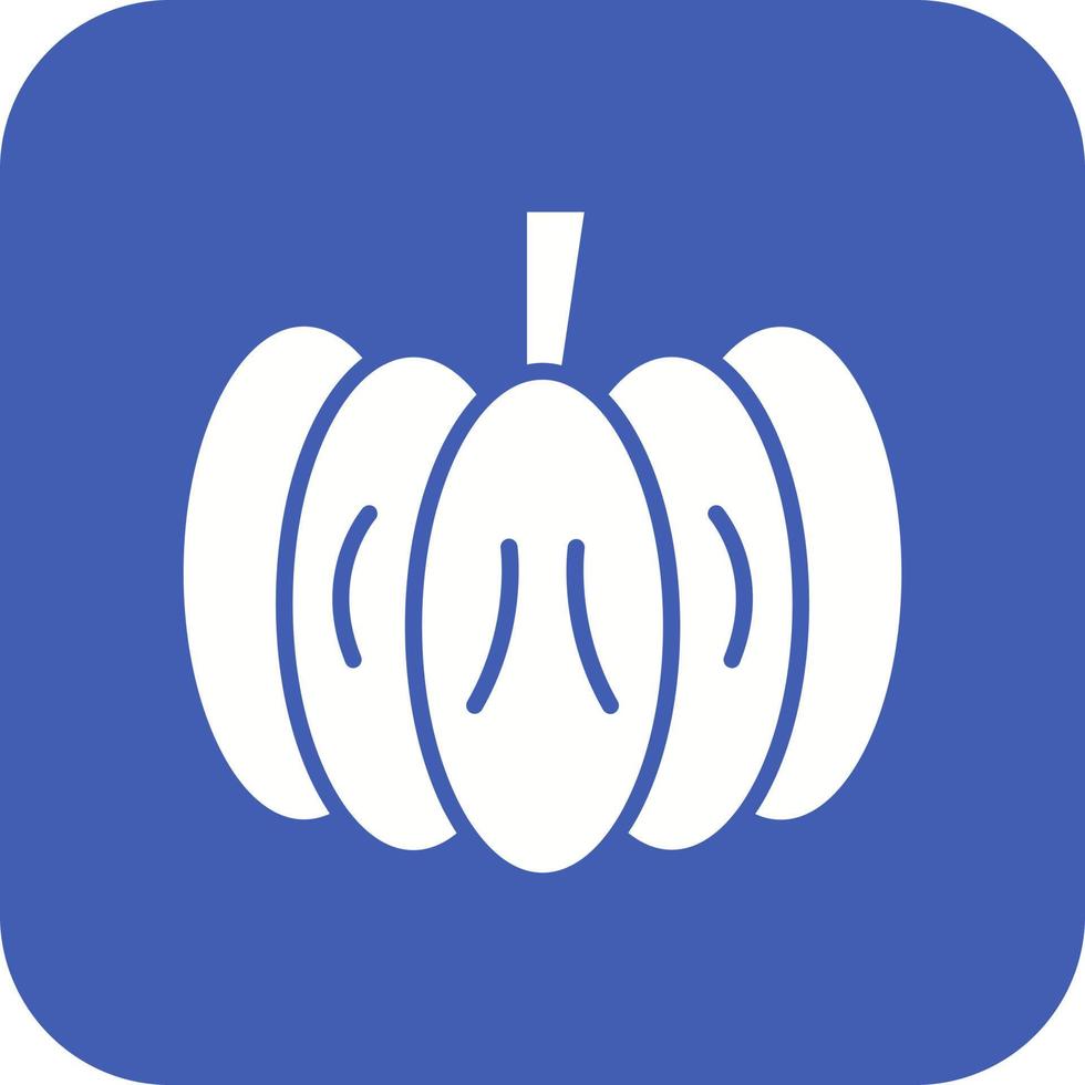 Pumpkin Glyph Round Corner Background Icon vector