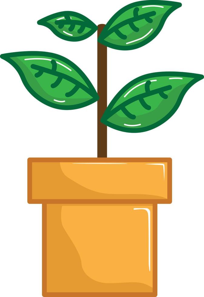 plant in pot vector illustation