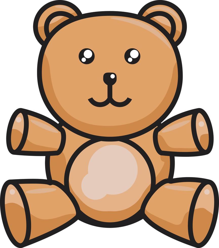 dibujos animados de oso de peluche vector