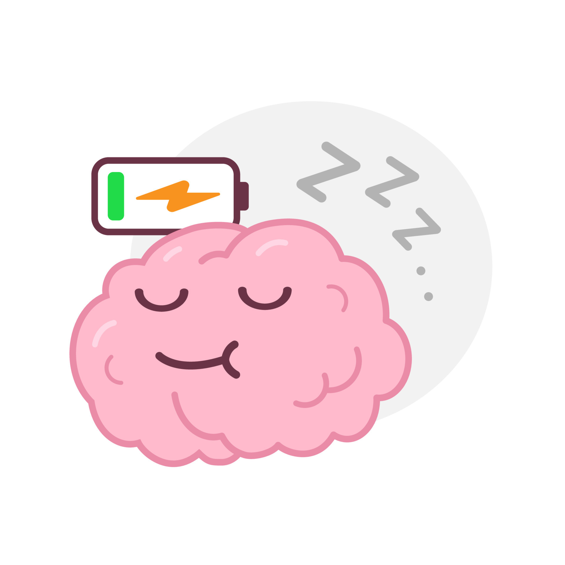Recargue energ a descansando el cerebro para dormir en el concepto de