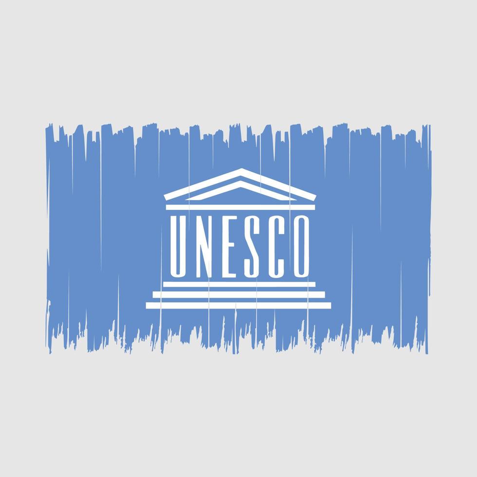 Unesco Flag Brush vector