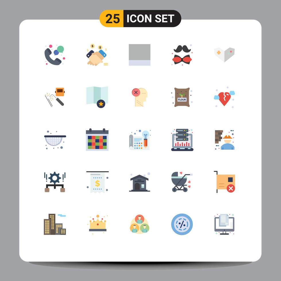 Set of 25 Modern UI Icons Symbols Signs for videogame day selling father dress Editable Vector Design Elements