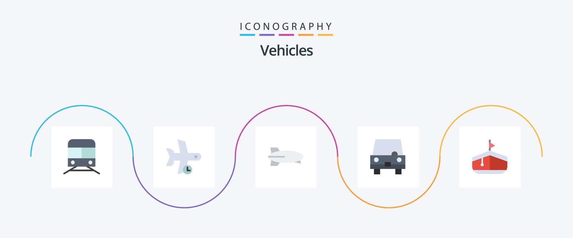 Paquete de 5 iconos planos de vehículos que incluye transporte. taxi. transporte. lleno. transportación vector