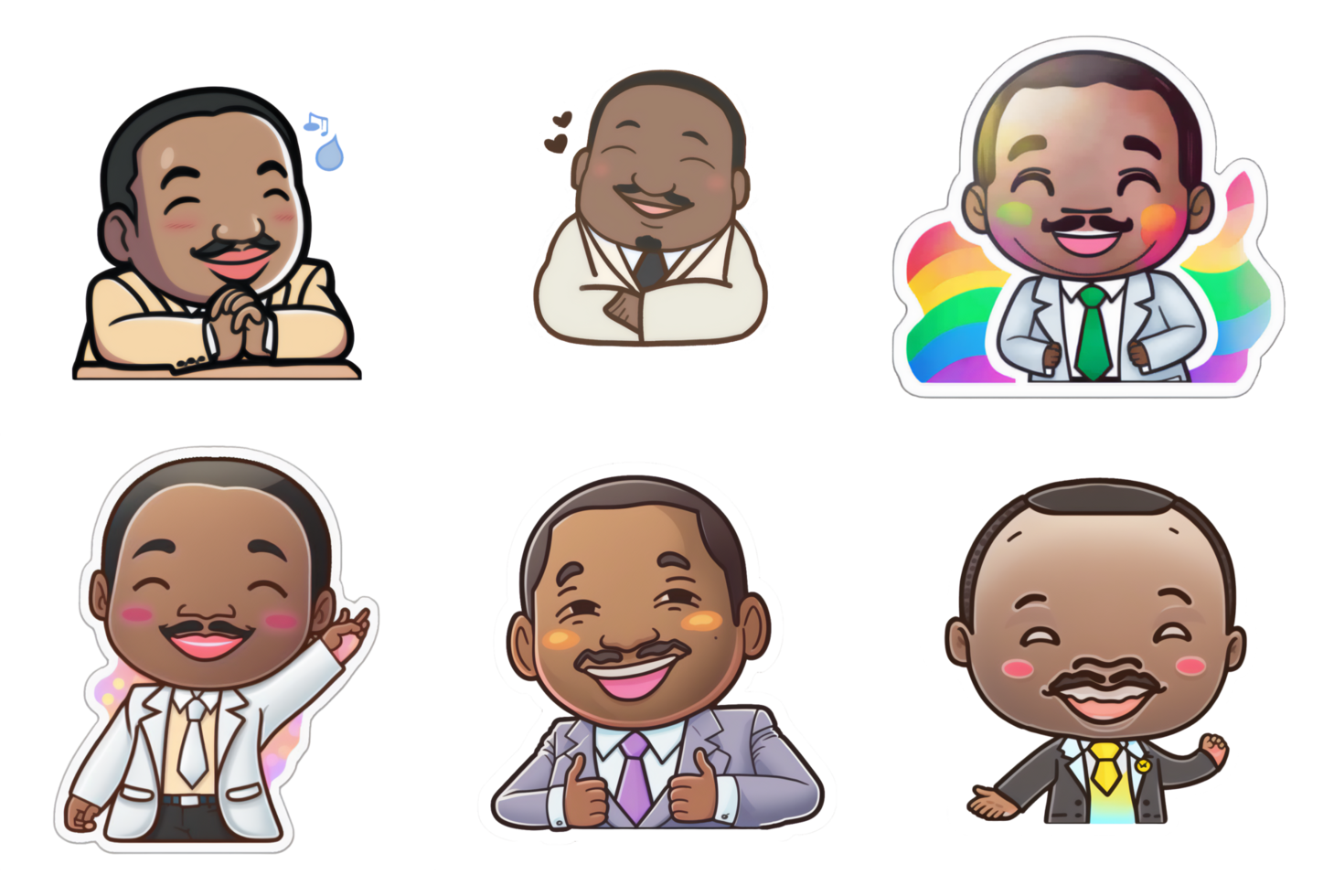 mlk tecknad serie illustration png