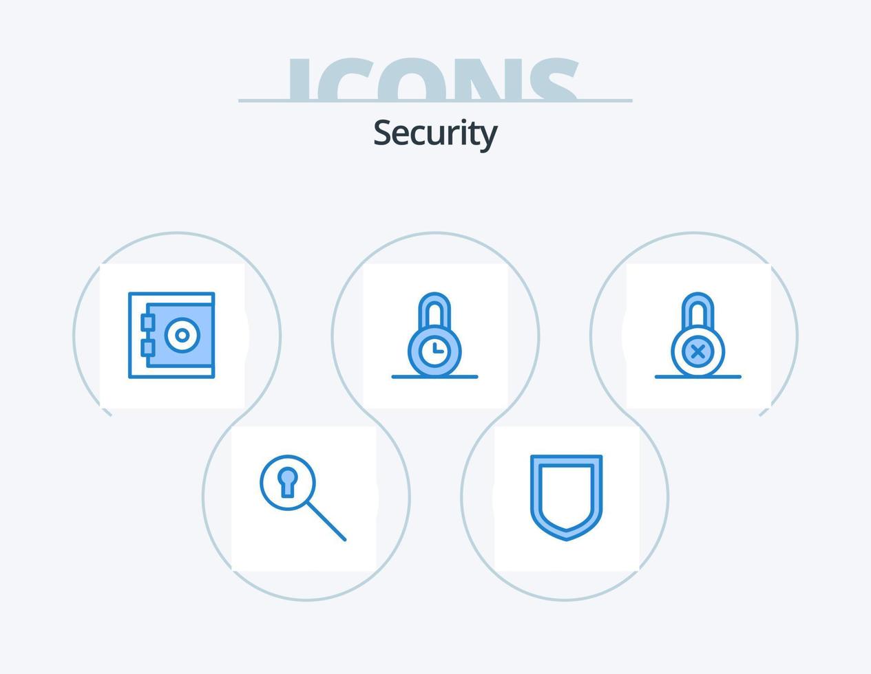 Security Blue Icon Pack 5 Icon Design. . . safe. protection. lock vector