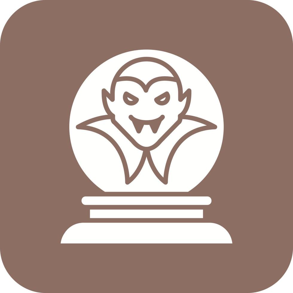Ectoplasm Glyph Round Corner Background Icon vector