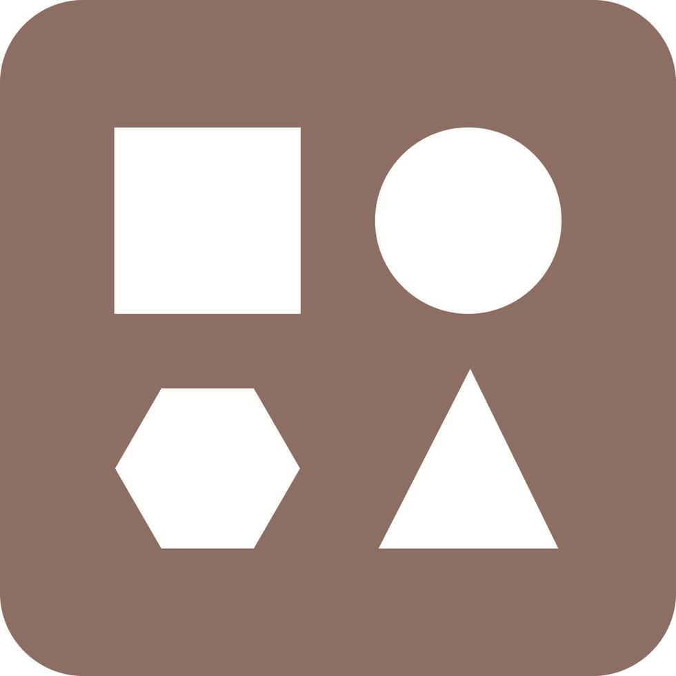 Geometric Shapes Glyph Round Corner Background Icon vector